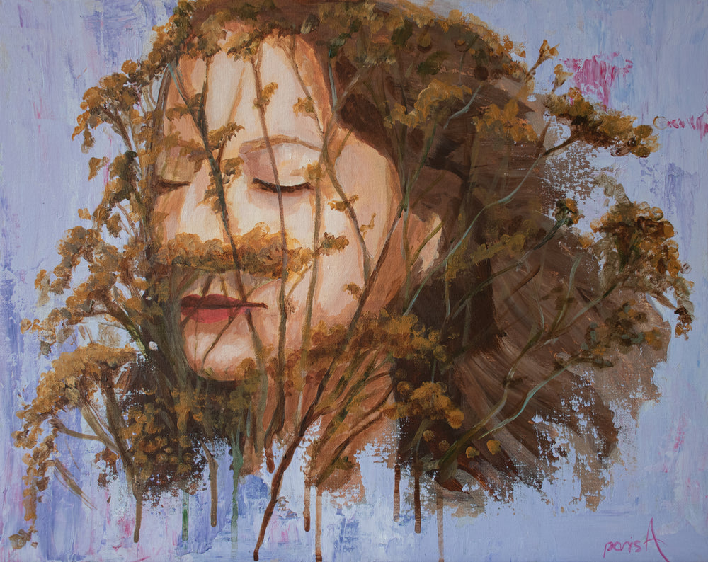 Embrace | Framed Print | Lavender Purple Artwork | Portrait | Parisa Fine Arts