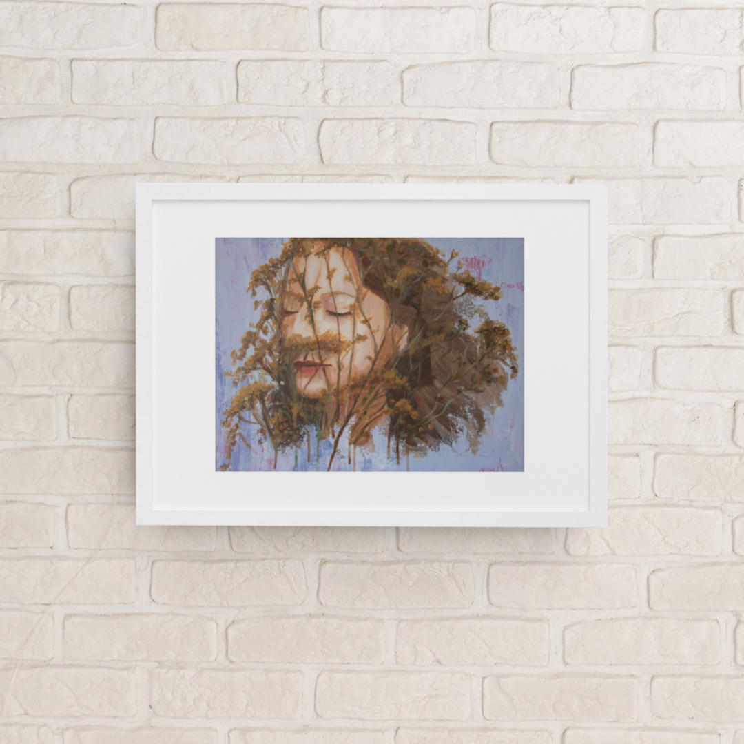 Embrace | Framed Print | Lavender Purple Artwork | Portrait | Parisa Fine Arts